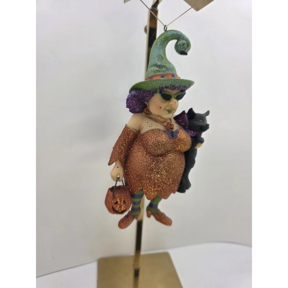 Studio 33 Halloween Witch Black CatPumpkin‎ Ornament Figurine Decor NWT